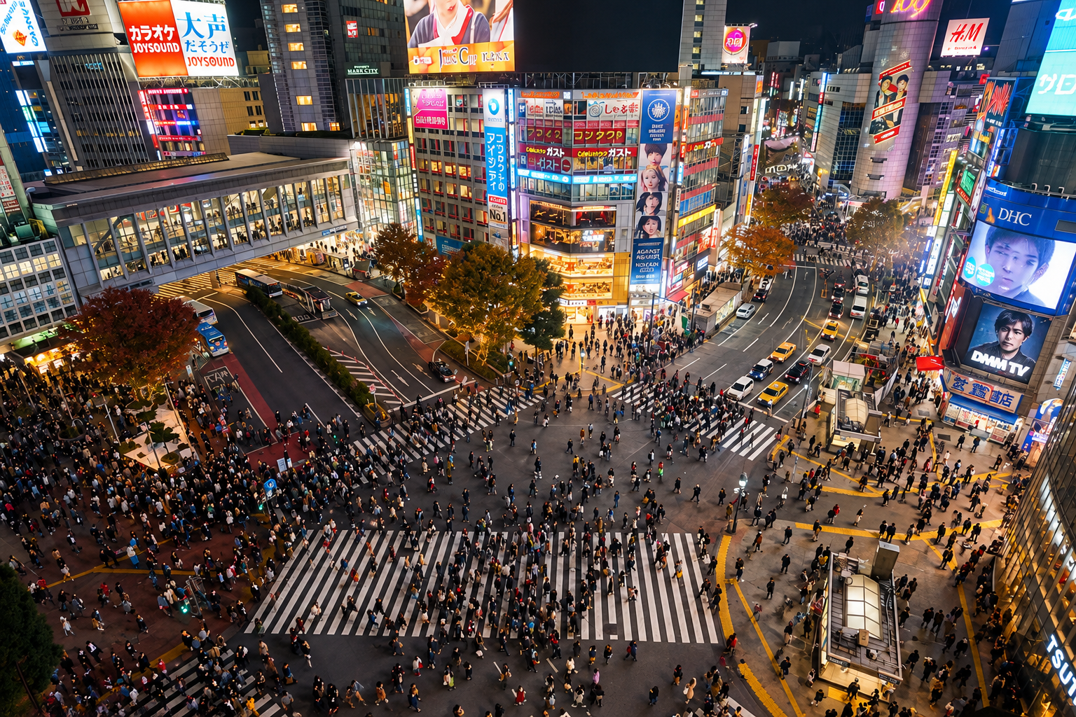 Shibuya Crossing bustling intersection in Tokyo